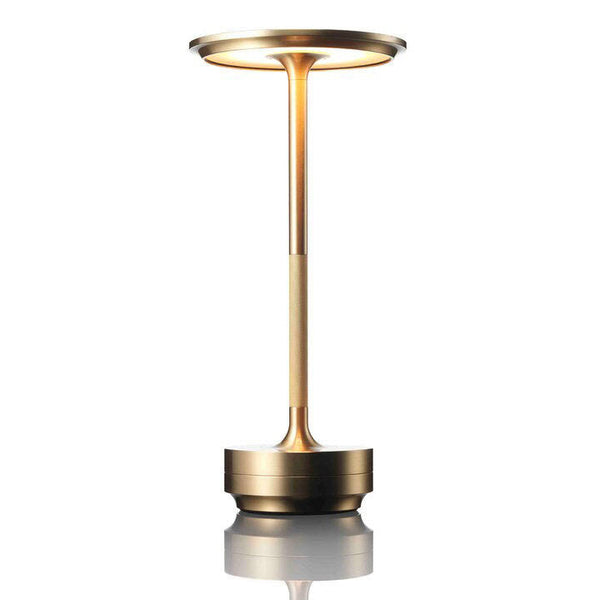 Ambient Metallic Cordless Table Lamp - Rechargeable & Waterproof Gold