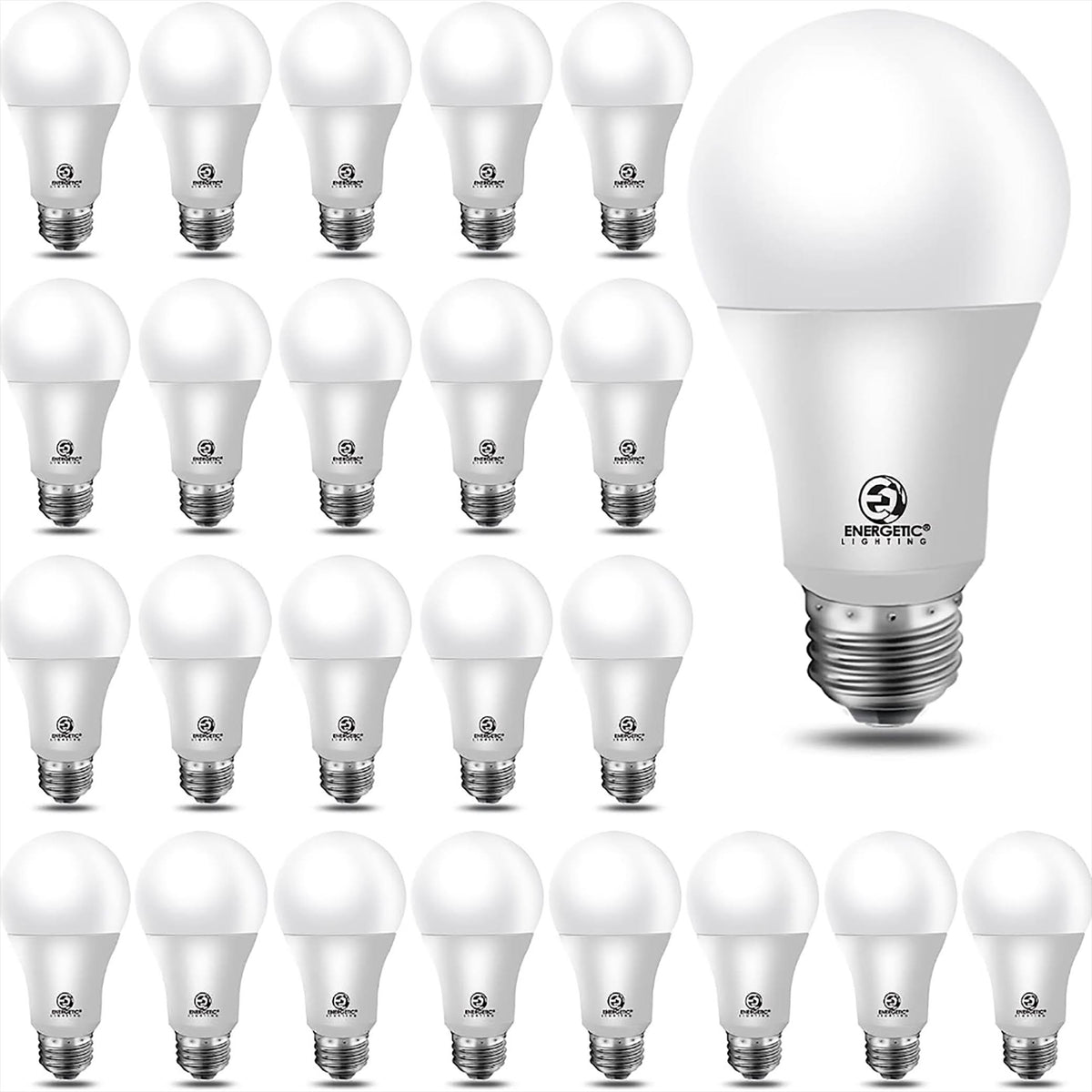 Energetic Lighting 60 - Watt EQ A19 Warm White E26 LED Light Bulb (24 - Pack) - YGA03C54 - 830 - 24P