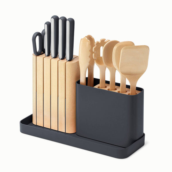 Caraway 14 - Piece Knife & Utensils Prep Set in Charcoal