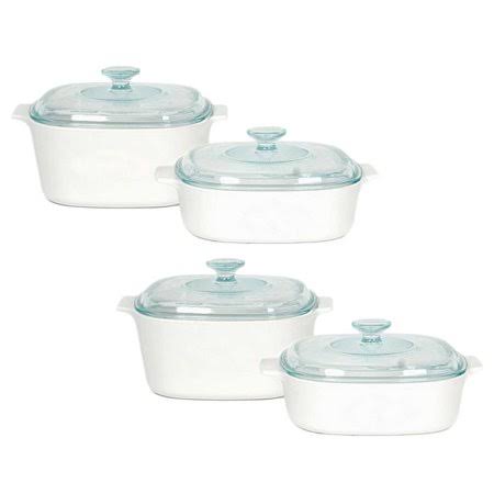 Corningware A - 423c - jw White Pyroceram 4 - Piece Cookware Set (2 - Pack)