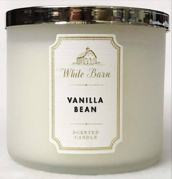 Bath & Body Works Accents - White Barn Vanilla Bean 3 - Wick Candle - Color: White - Size: Os - Poshjen9's Closet
