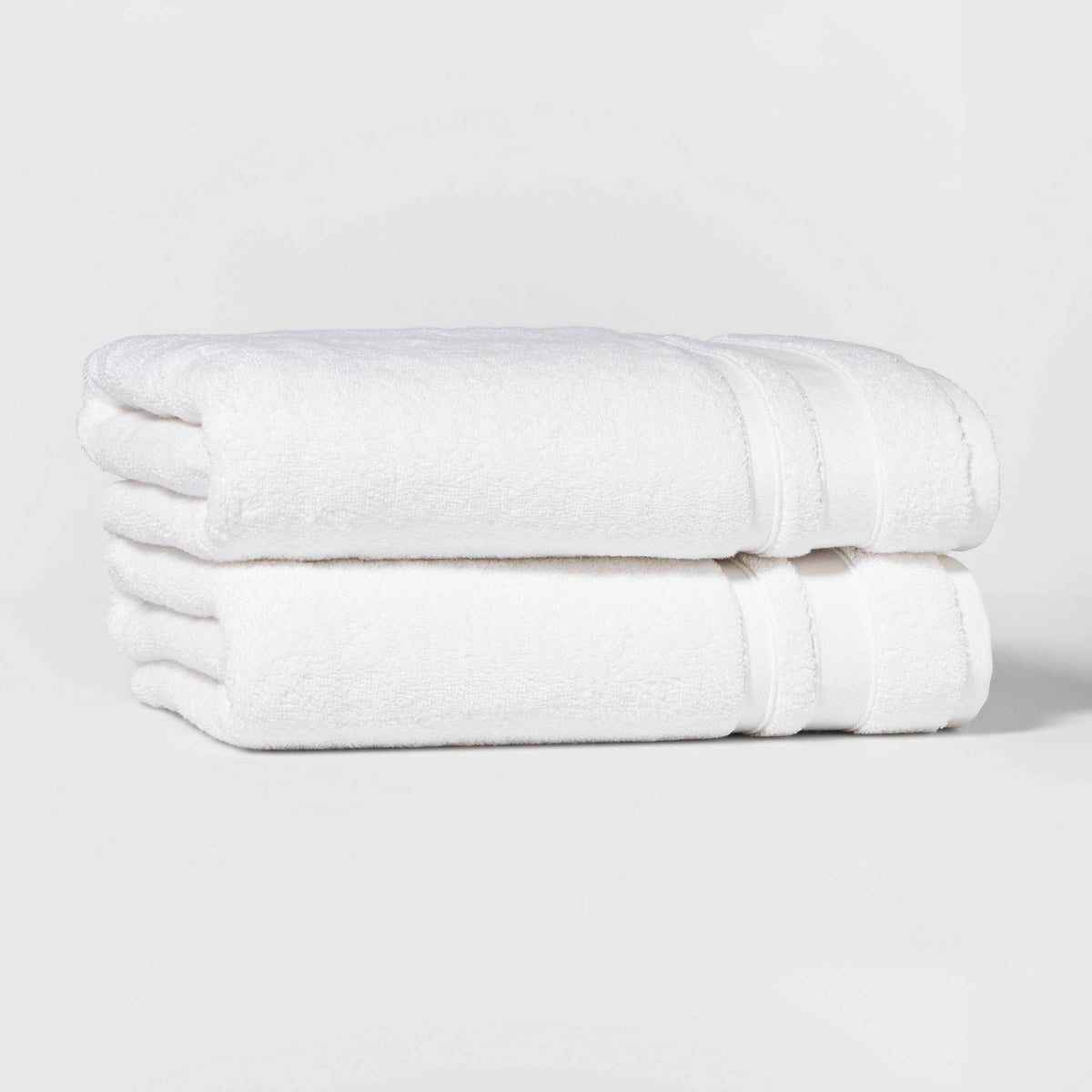 Threshold Performance Bath Towel Set, 2pk, White