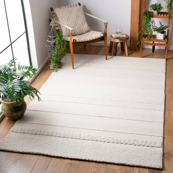 Brookneal Striped Hand - Woven Flatweave Wool/Cotton Natural Area Rug Beachcrest Home Rug Size: Rectangle 4' x 6'