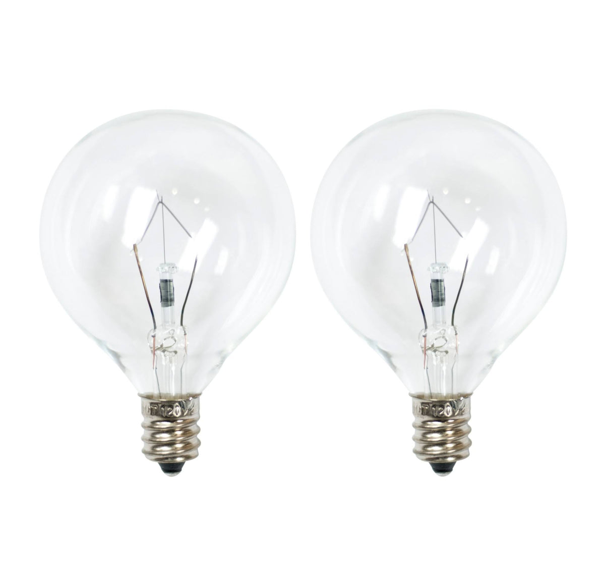 25 - Watt 2pk G50 Incandescent Light Bulbs for Wax Warmers Clear - Ador