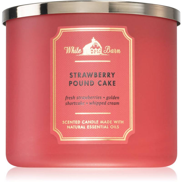 Bath & Body Works Accents - Bath & Body Works Strawberry Pound Cake 3 Wick Candle - Color: Red - Size: Os - Pikeside_Ds's Closet