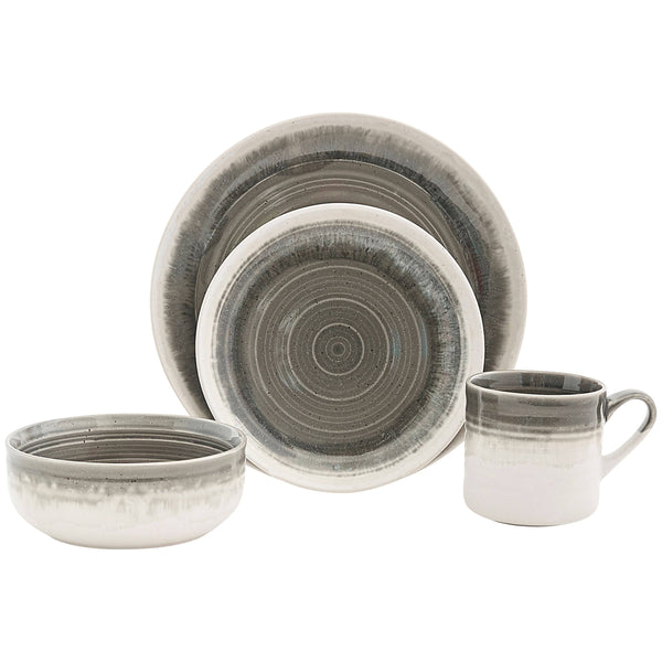 Baum Hearth 16 - Piece Dinnerware Set in Grey